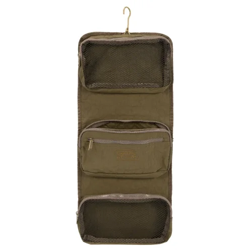 Kosmetyczka Camel Active khaki – wnętrze z przegrodami Camel Active khaki toiletry bag – interior with compartments